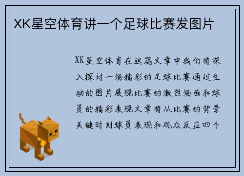 XK星空体育讲一个足球比赛发图片